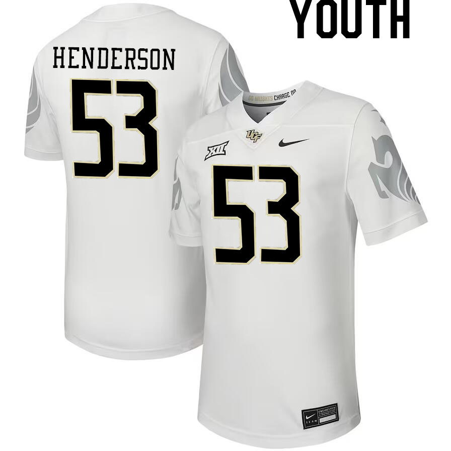 Youth #53 Keeron Henderson UCF Knights Big 12 Conference College Football Jerseys Stitched-Black